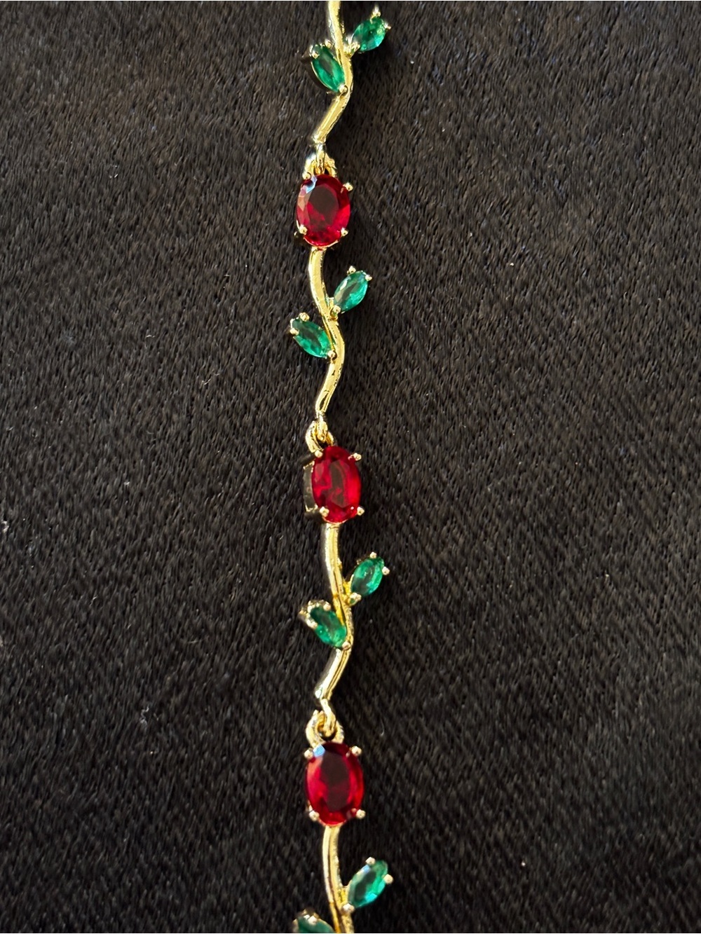 1.4mm Yellow Gold Rose-Inspired CZ Bracelet 8 in. - Picture 9 of 9